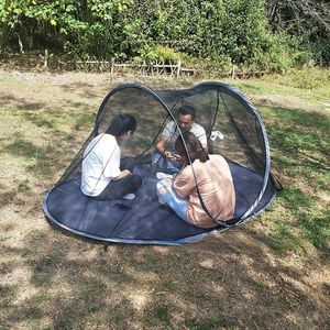 Tents And Shelters 2-3 Person Automatic Up Outdoor Mesh Camping Tent Anti Mosquito Family Portable Light Weight Gauze Beach Awning