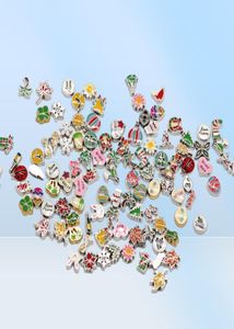 Bunte Bilder, 100 Stück, Stile, gemischte Designs, schwimmende Medaillon-Charme, Legierungs-Charms für Glas, lebende Medaillons, Schmuck, DIY8920879