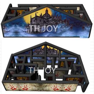 free air ship to door Outdoor Activities customized 10x5x3.5mH (33x16.5x11.5ft) With blower inflatable obstacle house inflatable maze Haunted House for Halloween