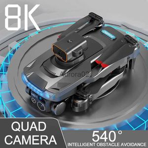 Drones Mini Drone Kit 4K Profesional 8K HD Quad Câmera Obstáculo Evitar Fotografia Aérea Brushless Dobrável Quadcopter Presentes Brinquedos YQ240217