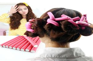 42pcsset 7 Styles Hair Curler Rollers Spiral Foam Bendy hair curling flexi rods drop 7716557