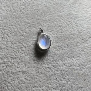 Cluster Rings AKAC Natural Moonstone 925 Sterling Silver Simple Design Pendant Stone Size Approx6 8mm