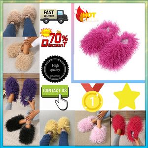 Pantofole di peluche con piattaforma casual di design di spedizione gratuita Uomo Donna Mantieni caldo con peluche Leggero Sandali invernali piatti super morbidi di grandi dimensioni 36-49