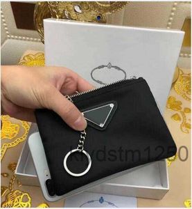 Black Nylon Canvas Luxury Designer Wallet Bag Charm Keychains Key Rings Pouch for Men Women Car Chain Accessories with Gift Box 9OTQ