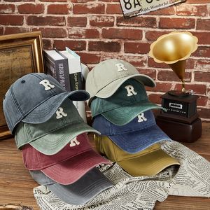 Baseball Cap Spring/Summer New Vintage Wash Lettered Embroidery Men's and Women's Versatile Peaked Hats