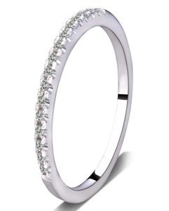 Hela 18k guldpläterade bröllopsringar för kvinnor simulerade diamantförlovningsringstjärnsmycken 8366131