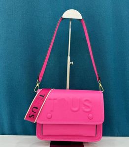 10A Designer Damen Solid Tous La Rue Audree Umhängetasche Lederklappe Magnetknöpfe Handtasche Schwarz Weiß Rosa Geldbörse Schultertaschen Taschen Cross Body