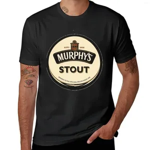 Camiseta masculina com logotipo murphy stout, camiseta estética de anime, camisetas simples para homens, algodão
