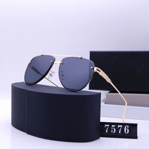 2024 Luxus Herren Sonnenbrille PRAAAA Vintage Marke Quadratische Herren Sonnenbrille mit Logo Unisex Luxus Shades 7576