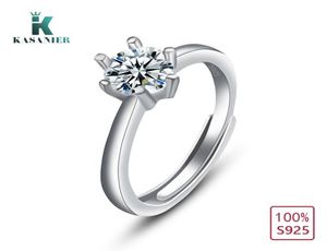 Personliga förlovningsringar 925 Sterling Silver Cubic Zirconia Rings för kvinnor Utsökta bröllopskvinnor smycken Tillbehör5998726