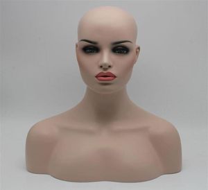 Light Skin Fiberglass Female Mannequin Head Bust For Lace Wig Jewelry And Hat Display243u5444751