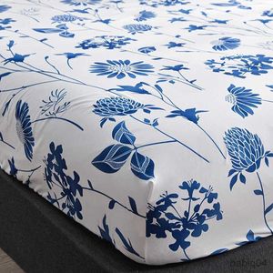 Set biancheria da letto Set lenzuolo a fiori con custodia per letto matrimoniale Lenzuolo con angoli con fascia elastica Coprimaterasso Twin/Queen/King 180x200 cm