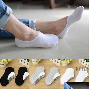 Mens Socks Wholesale- Women Men Cotton Loafer Boat Non-slip Invisible Low Cut No Show Unisex 3colours Drop Delivery Apparel Underwea Dhqev IGMZ