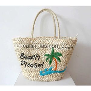 Omuz çantaları hindistancevizi ağacı saman dokuma çanta şık ve basit kadın el yapımı mısır cilt plaj el çantası24217