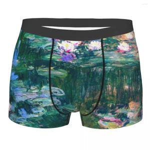 Mutande Cool Water Lilies Monet Boxer Pantaloncini Uomo Stretch Streetwear Slip Intimo