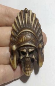 16 szts Naszyjnik kości Yak Bone Charm Men039s CARVE Amulet Chief Symulacja 4684694