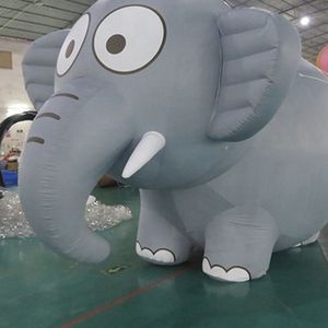 wholesale Simpatico elefante gonfiabile personalizzato da 2,4/3/4/6 ml per la decorazione di feste pubblicitarie di carnevale / espositori giganti per espositori di elefanti