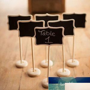 Blackboards Wholesale 1Pcsclassic Mini Blackboard Clip On Mes Wooden Small Chalkboard For Wedding Party Buffets Drop Delivery Office S Dhvxp