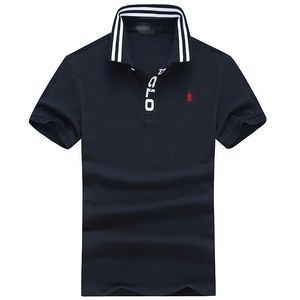 Camisa polo masculina elegante com estampa de animal de pônei casual de negócios top bordado camisa polo masculina de manga curta homme grande design de camiseta polo