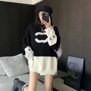 Chanele Luxury Women Sweaters Desighter Classical Fashion Clothing Gentle Crochethoodie Hoodie Knit Seater Keep Cardigan Lengeve Cashmere CC Black White Top