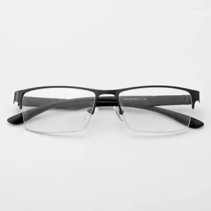 Óculos de sol quadros 56mm liga meia armação óculos quadrados para homens e mulheres prescrição anti azul 3123