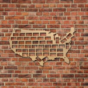 Dekoracyjne figurki USA Wine Cork Map Decor Decor Art Display Zaprojektowany drewniany prezent rzemieślniczy dla kochanków