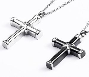 Mens Women Charm rostfritt stål halsband Black Small Pendant Fashion Jewelry Design Chain Punk Trendy Halsband för män Parfym Bottle5784382