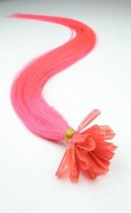 5A HELA 1GS 100GPACK 16039039 24quot Keratin Stick U Tip Human Hair Extensions Peruvian Hair Pink Hair DHL FAS5713537