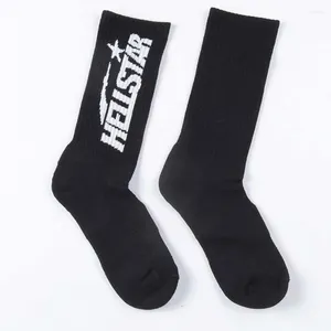 Women Socks Hellstar Men's Women's in Tube Pure Cotton Material Hip-hop 2024