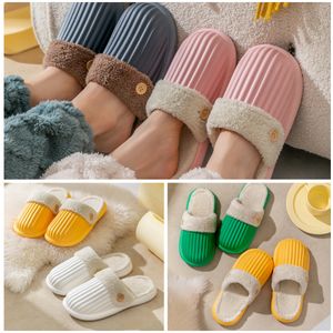 Pantofole Slide Home Donna Uomo Pelliccia staccabile Inverno Caldo Sandalo resistente all'acqua Cotone antiscivolo Donna Fodera in peluche Sandalo Memory Foam Coppie Scarpe Morbido comfort