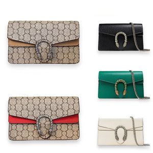 8A Luxurys handväska Dionysus Snake Designer Tygväska för kvinnors spegel Kvalitet Koppling Pochette Messenger Bag Man Leather Silver Chain Shoulder Bags Crossbody Purse