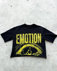 Męskie koszule Zwrotów graficznych mężczyzn retro y2k top harajuku punkowy koszulka luźna hip hop litera drukowana z krótkim rękawem