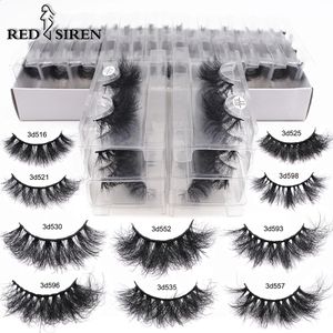 RED SIREN Mink Lashes Wholesale Eyelashes Bulk 53050 Pairs Soft Fluffy Messy Natural Makeup 240130
