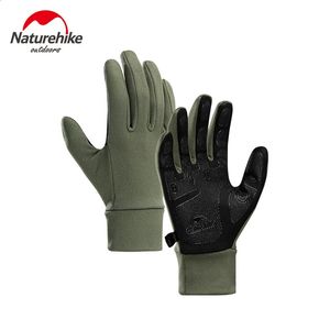 Outdoor Touchscreen Nonslip Full Finger Cycling Gloves Silicone Hiking Climbing Men Women Thin 240130