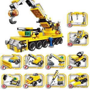 Blocks Building Toys for Kids. 226 PCS City Truck Building Blocks Sets.10 in 1 Construction Crane Vehicles Kit Creative STEM Gifts