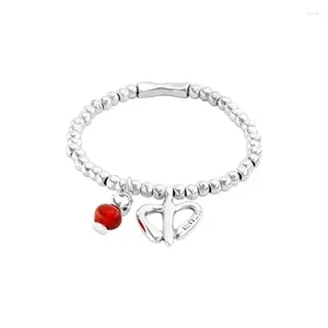 Charm Bracelets MAY 2024 Stainless Steel Alloy Silver Color Cute Have Logo No Buckle Fashion Bead Bracelet Free Wholesale