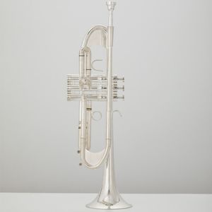 IL Belin American American Heavier BB Trumpet Brass 소재 은도금 표면 버튼 7C 마우스 피스 백 장갑을 가진 바람 기기