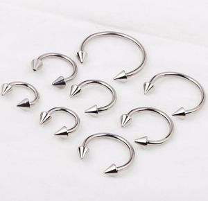 Näsa piercing n08 100pcslot mix 7 storlek rostfritt stål cbr kropp smycken näsa ring näsa piercing3278744