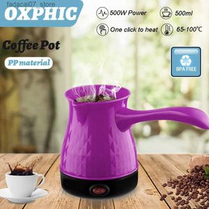 コーヒーメーカーOxphic Electric 500W Coffee Pot Turkish Coffee Maker 500ml Coffee Macher Tear Coffee Boiler Turkish Coffee Maker Pot Machine Q240218