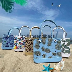 Totes l/xl stora strand bogg väskor eva vattentät sommar resor extra stor gummitot axelhandväskor kvinnor shopping bogg strand bagsh24219