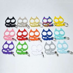 Super Cute Little Designer Cat Two Finger Buckle Self Defense Equipment Eye Tiger Key Emergency Window Breaker DANJ