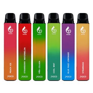 Original puff vape POCO Enorme 5000 baforadas 5k E-cigarros descartáveis Recarregáveis vapes pods dispositivo e-líquido 15ml pré-preenchido 10 sabores