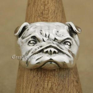 Linsion 925 Sterling Silver Cute Shar Pei Charms Cog Ring Ta33 US Size 7 to 151240184