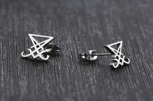 Stud Earrings Sigil Of Lucifer Satanic Symbol Seal Satan Demon Nu Goth Gothic Dark Occult Esoteric Pagan Wicca18914149