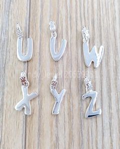 Alphabet Letter UZ Pendant In Silver Authentic 925 Sterling Silver pendants Fits European bear Jewelry Style Gift Andy Jewel 91466503291