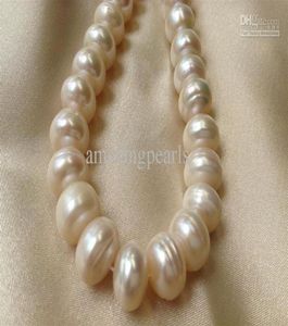 1213mm白い培養淡水真珠丸いボタンルーズビーズ自然サークル15インチ253G7407501