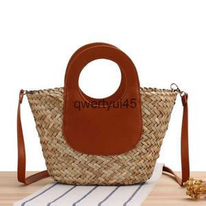 Shoulder Bags andmade Woven Womens Soulder Bag Boemian Tassel Crossbody Knied Summer Bucket Straw Beac Female andbagsH24218