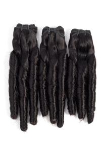 9A Funmi Hair Spring Curl 1020inch Бразильские Индийские Необработанные Девственные Волосы Натуральный Цвет Романтические Завитки Вязание крючком Наращивание Волос 3pieceslo2699811