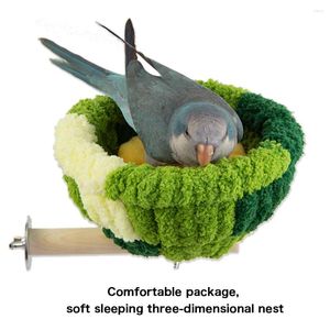 Outros suprimentos de pássaros Ninho Mat Swing Ring Plataforma Casa Cama para Papagaio Budgie Periquito Cockatiel Conure Lovebird