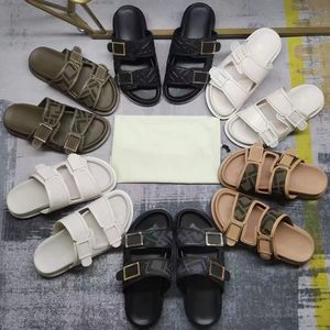 Sandálias de designer de luxo chinelos para homens mulheres moda clássico floral brocado slides apartamentos couro borracha vermelho preto branco flip flop bottoms sapatos de praia mocassins 35-45